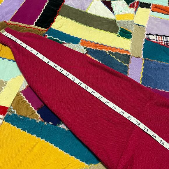 Vintage Lands End Woven Wrap Around Red Sweater XL - Picture 6 of 6